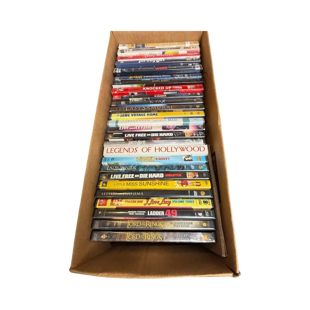 Mixed DVD Movie Lot 25+ Titles Lord of the Rings Jaws King Kong Action Workwear